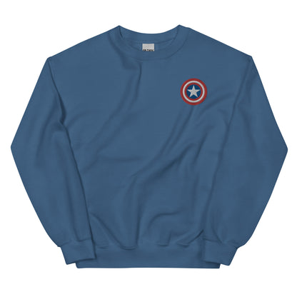 Captain America Shield Unisex Embroidered Sweatshirt