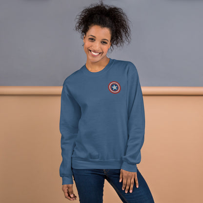 Captain America Shield Unisex Embroidered Sweatshirt