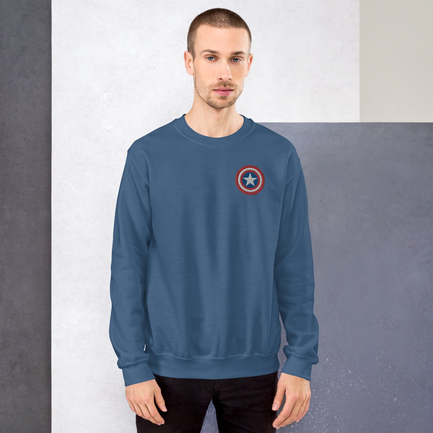 Captain America Shield Unisex Embroidered Sweatshirt