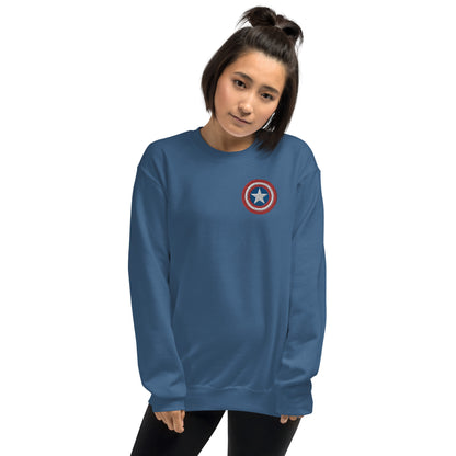 Captain America Shield Unisex Embroidered Sweatshirt