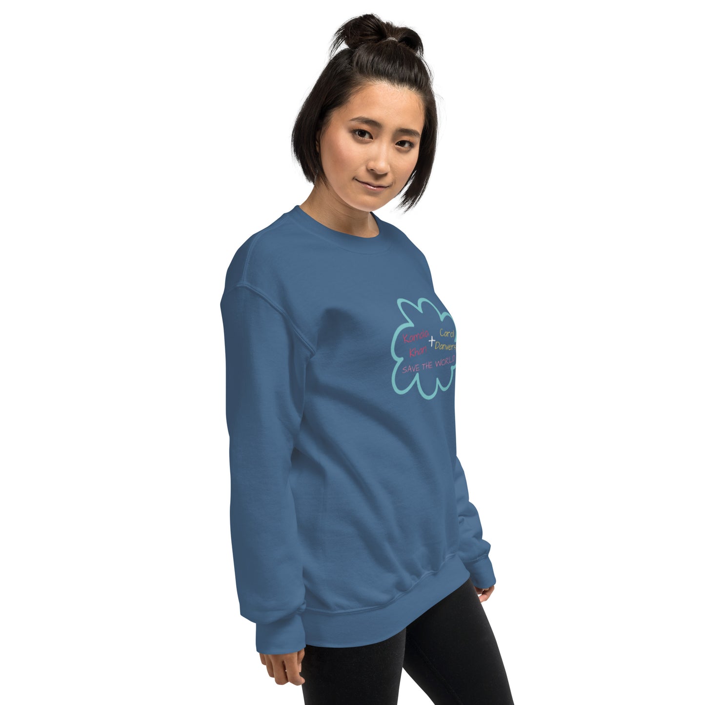 Kamala Khan + Carol Danvers Doodle Sketch Art Unisex Sweatshirt