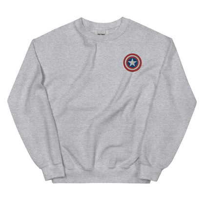 Captain America Shield Unisex Embroidered Sweatshirt