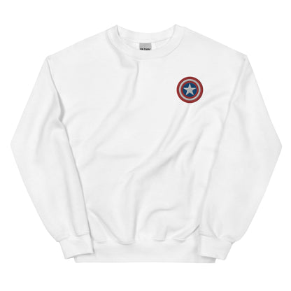 Captain America Shield Unisex Embroidered Sweatshirt