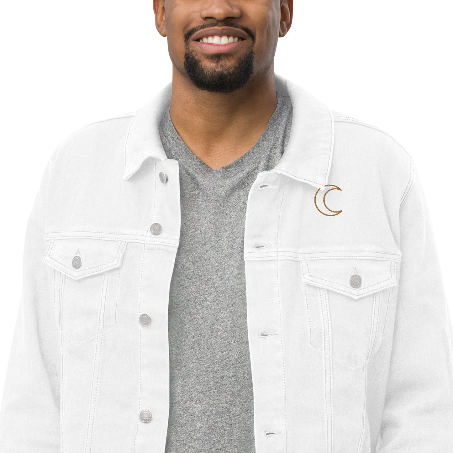 Moon Knight Quote Embroidered Unisex Denim Jacket