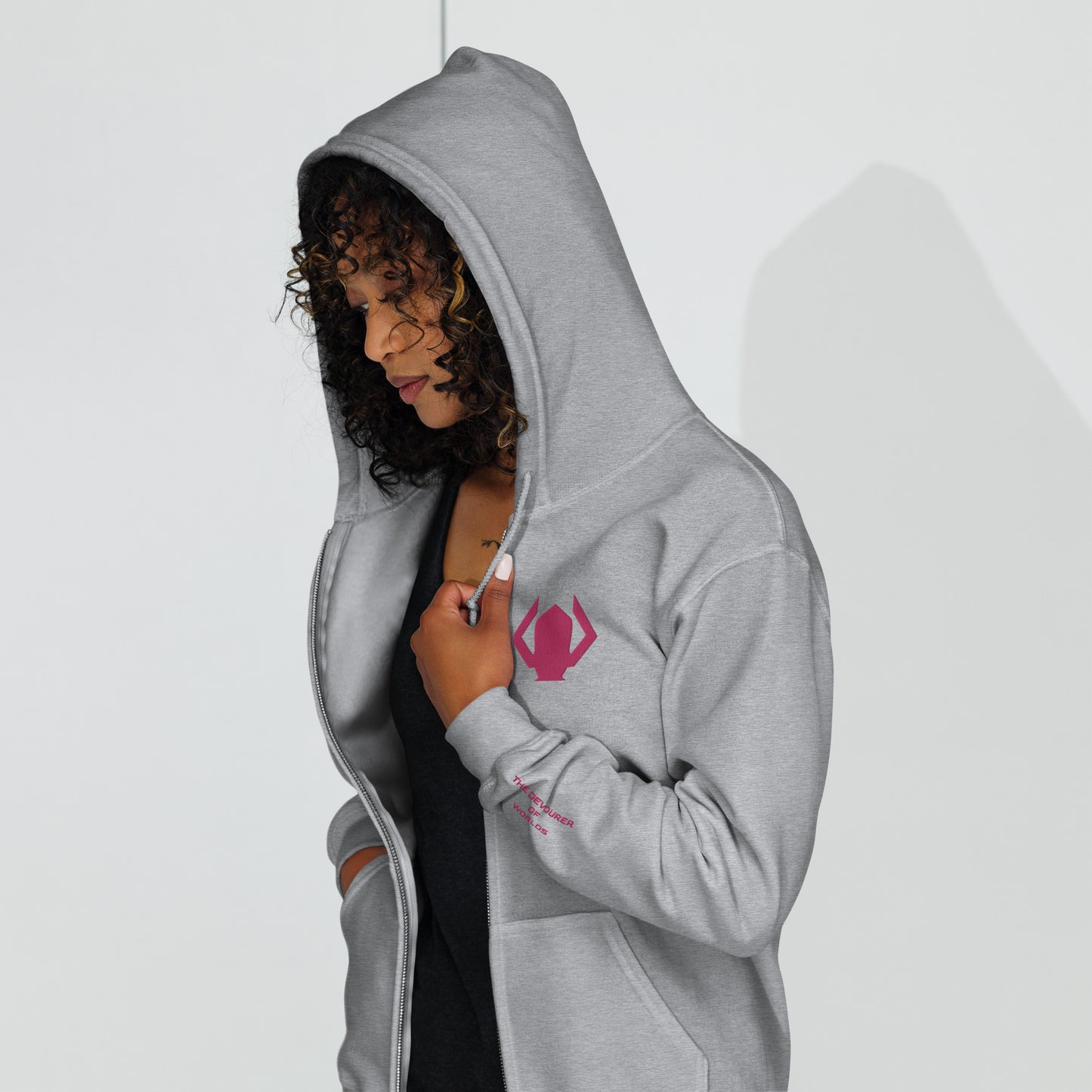 Galactus The Devourer Embroidered Unisex Zip Hoodie