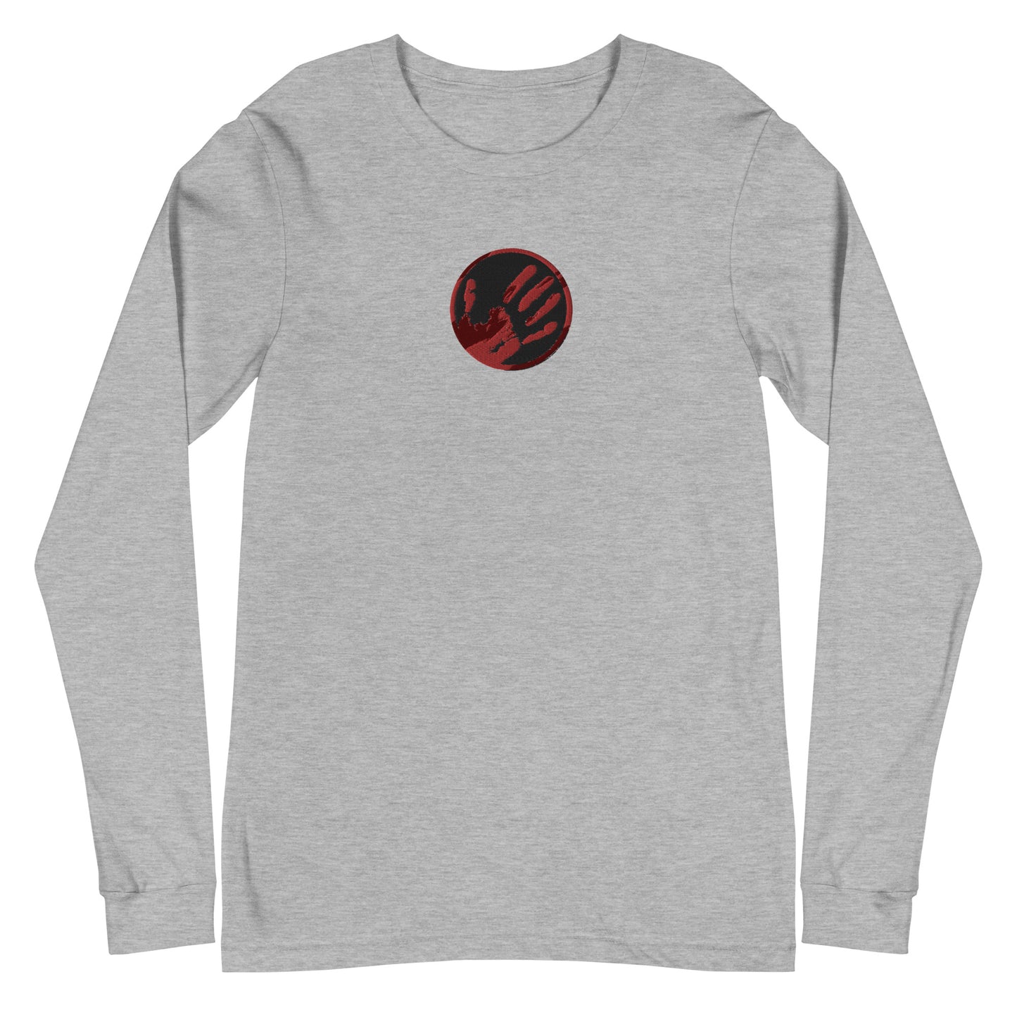 Echo Logo (Blood Red) Embroidered Unisex Long Sleeve Tee