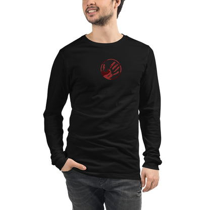 Echo Logo (Blood Red) Embroidered Unisex Long Sleeve Tee