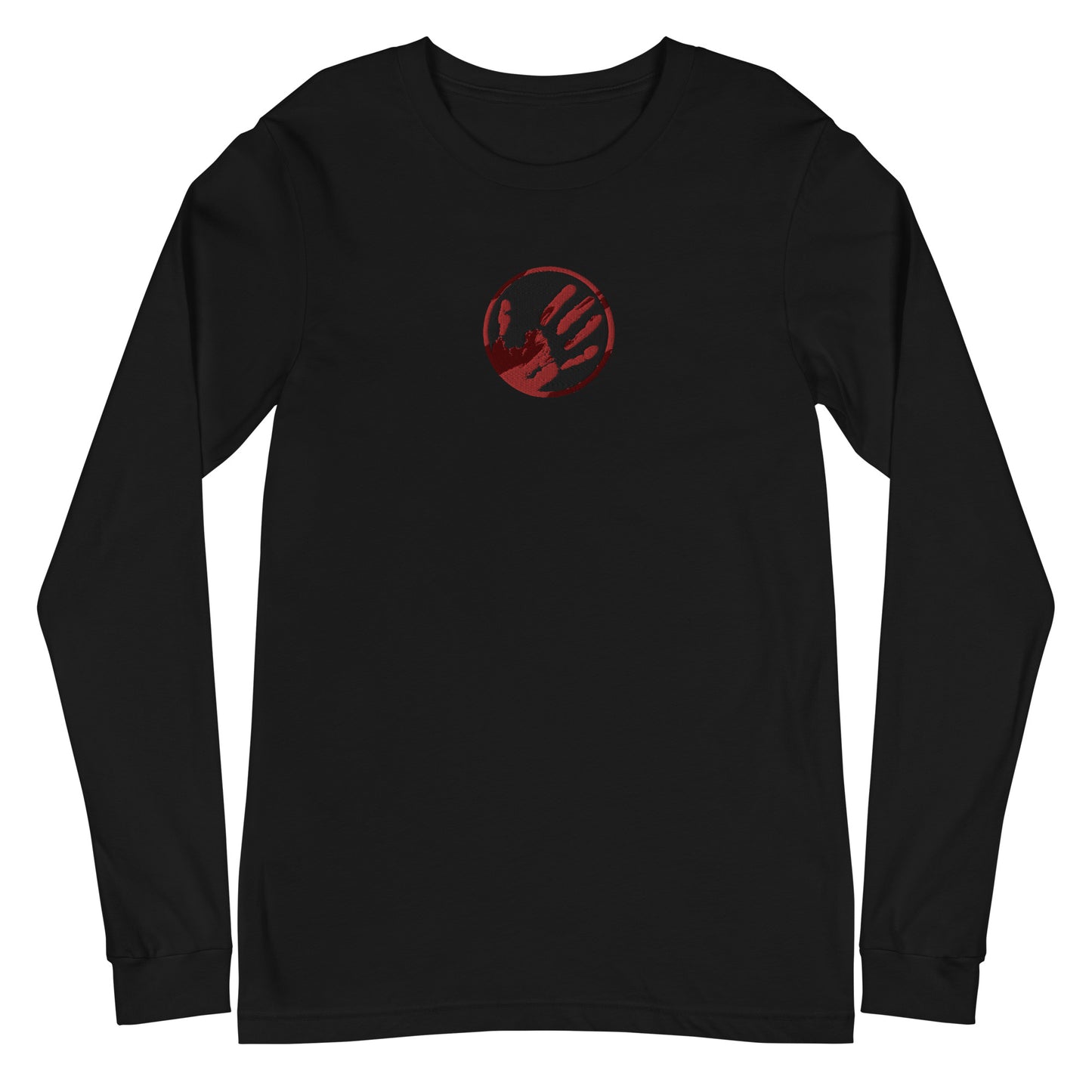 Echo Logo (Blood Red) Embroidered Unisex Long Sleeve Tee