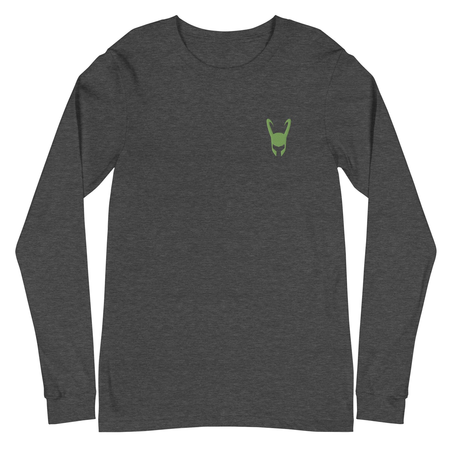 Loki Helmet Embroidered Unisex Long Sleeve Tee