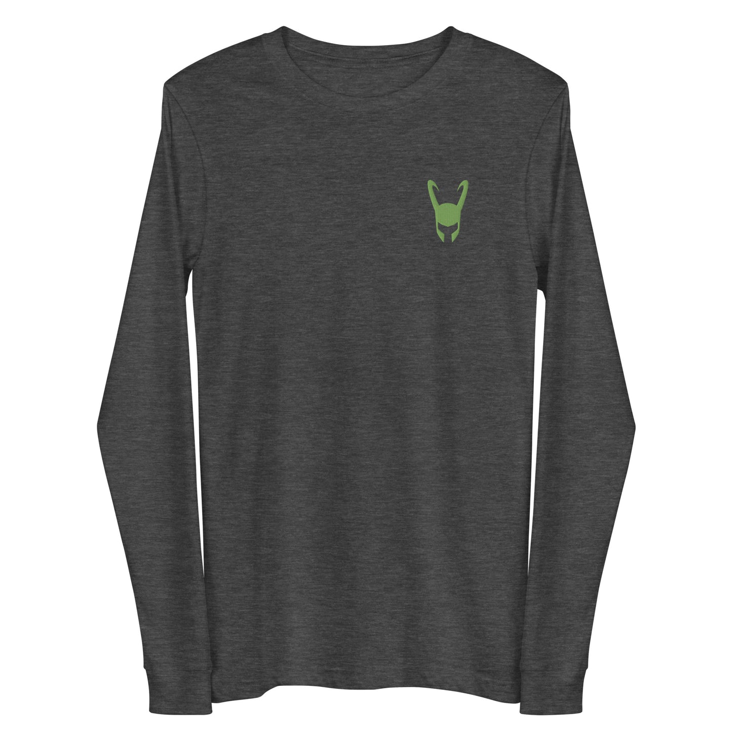 Loki Helmet Embroidered Unisex Long Sleeve Tee