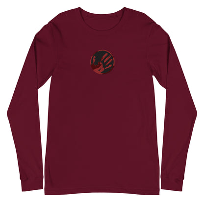 Echo Logo (Blood Red) Embroidered Unisex Long Sleeve Tee