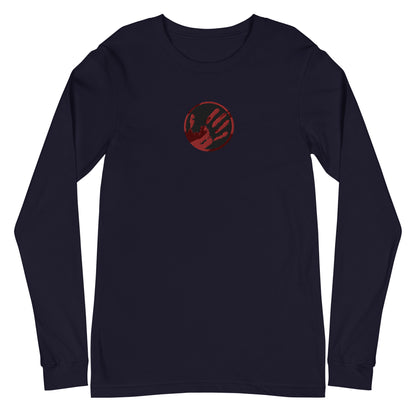 Echo Logo (Blood Red) Embroidered Unisex Long Sleeve Tee