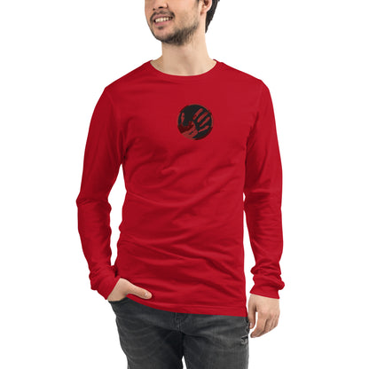 Echo Logo (Blood Red) Embroidered Unisex Long Sleeve Tee