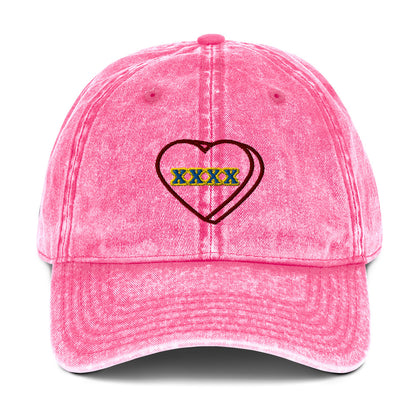 Mutant Kisses "X" Embroidered Cotton Twill Hat