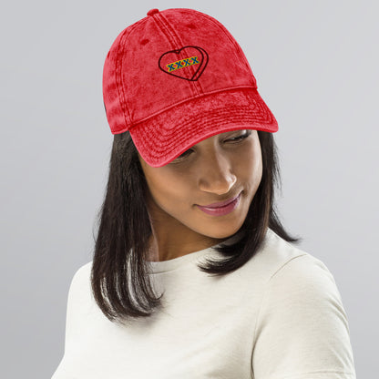 Mutant Kisses "X" Embroidered Cotton Twill Hat