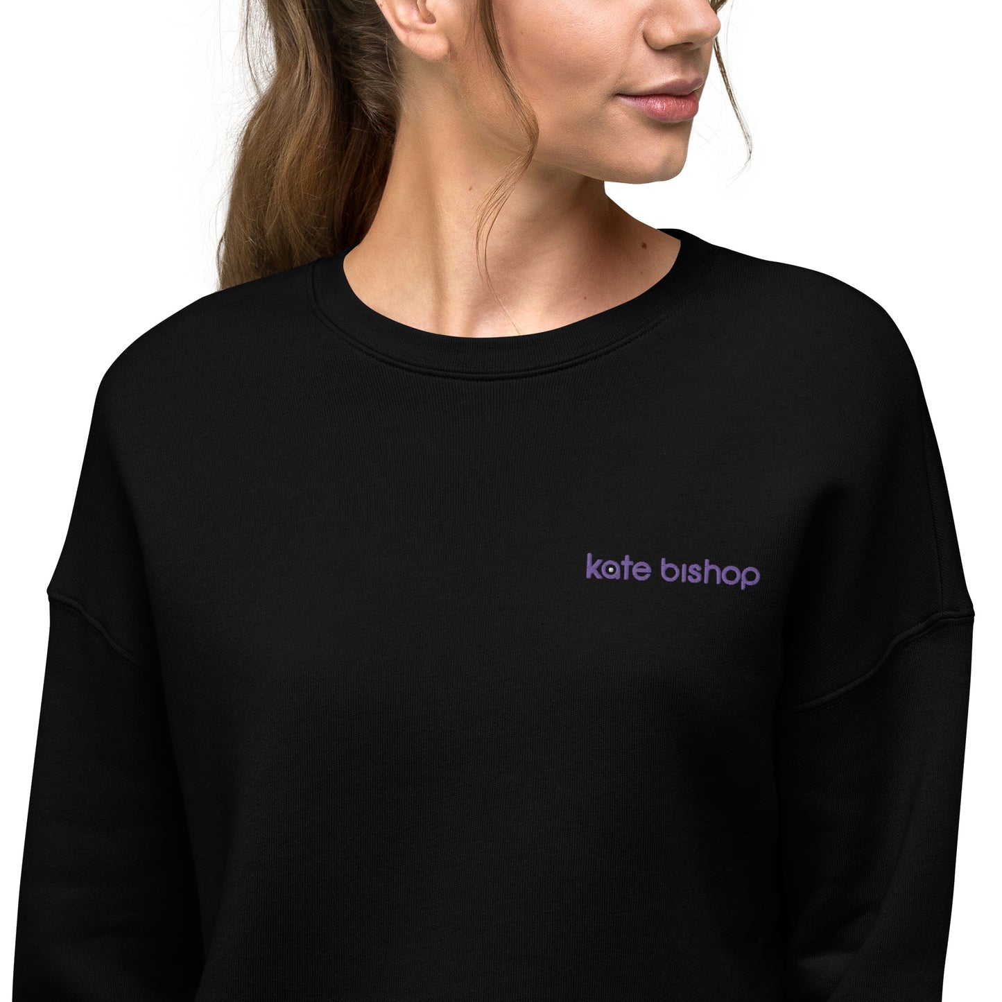 Kate Bishop Embroidered Women's Crop Sweatshirt