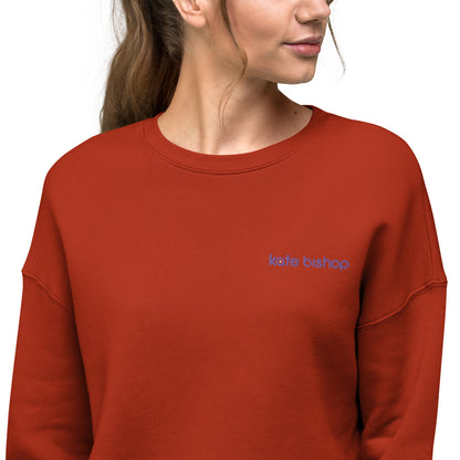 Kate Bishop Embroidered Women's Crop Sweatshirt