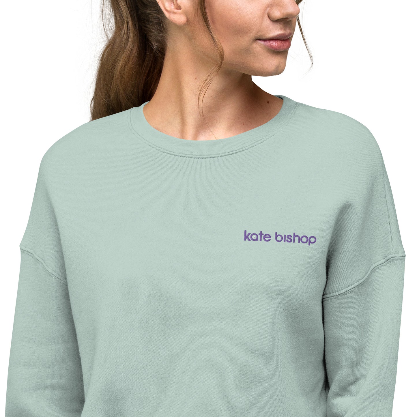 Kate Bishop Embroidered Women's Crop Sweatshirt