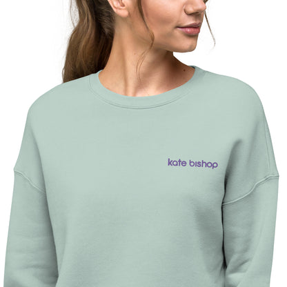 Kate Bishop Embroidered Women's Crop Sweatshirt