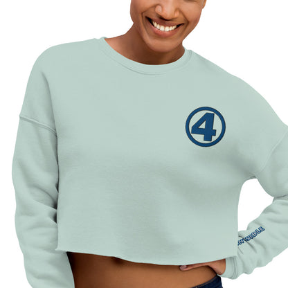 Fantastic Sue Storm Embroidered Women's Crop Sweatshirt