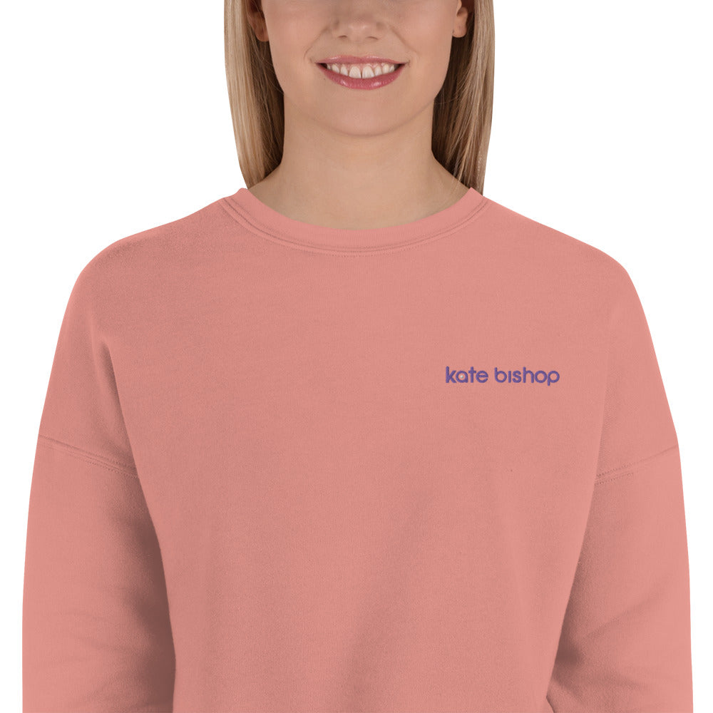 Kate Bishop Embroidered Women's Crop Sweatshirt