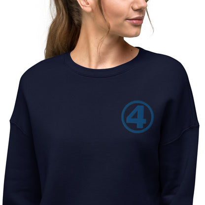 Fantastic Sue Storm Embroidered Women's Crop Sweatshirt